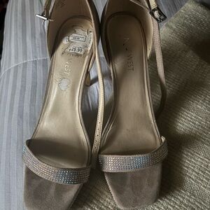Nine West Beige Strappy Heels